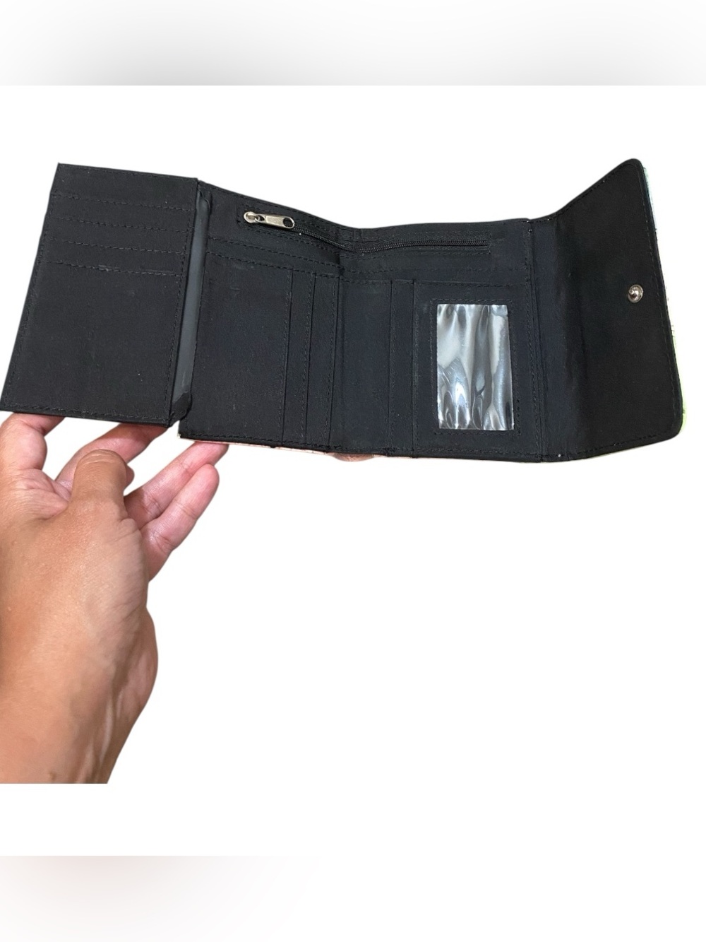 Prada Pastel Croc-Embossed Leather Wallet in Green, Pink, Blue, Lavender, Cream - Picture 4 of 4